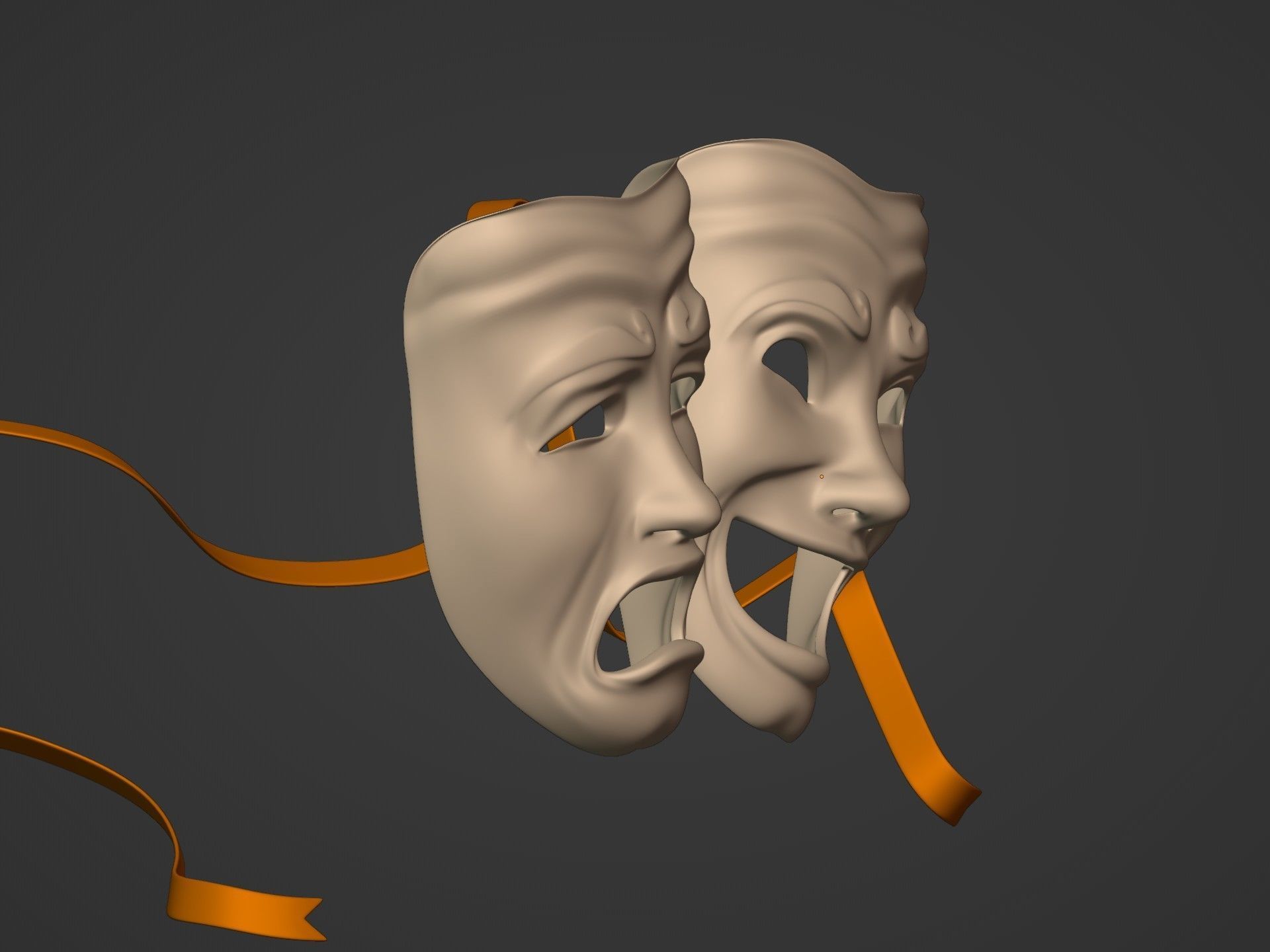 Theater Masks 3D model_22