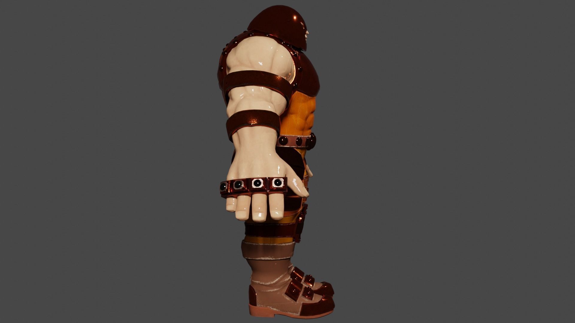 Juggernaut Low-poly 3D model_1