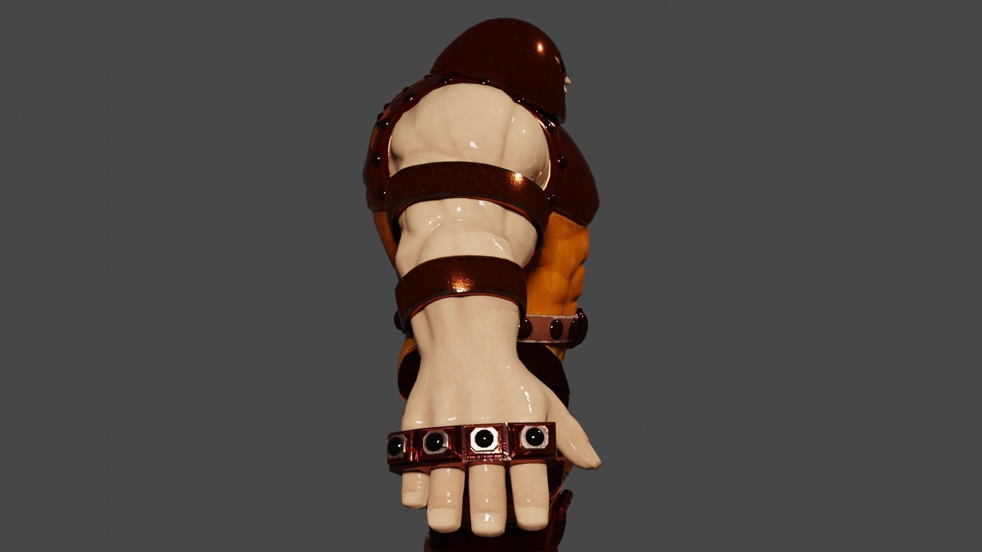 Juggernaut Low-poly 3D model_4