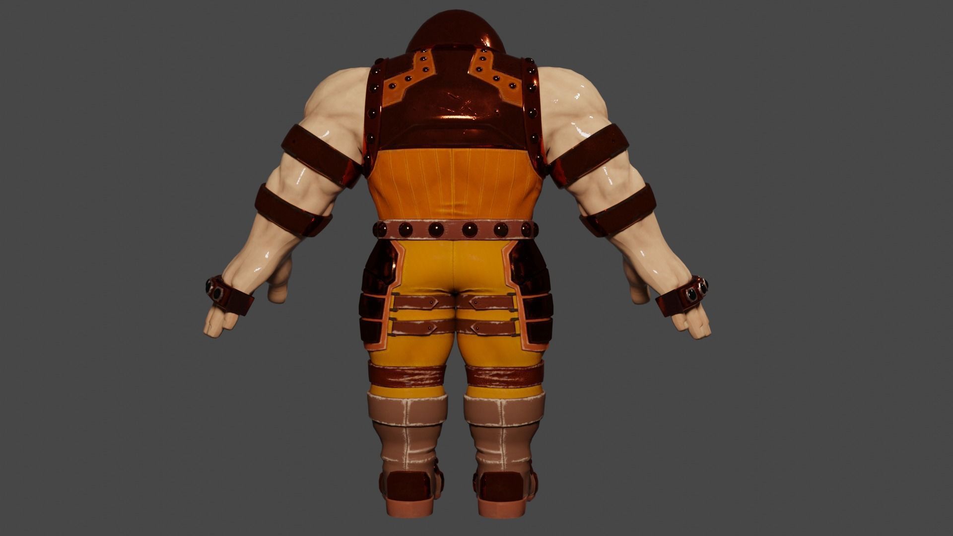 Juggernaut Low-poly 3D model_2