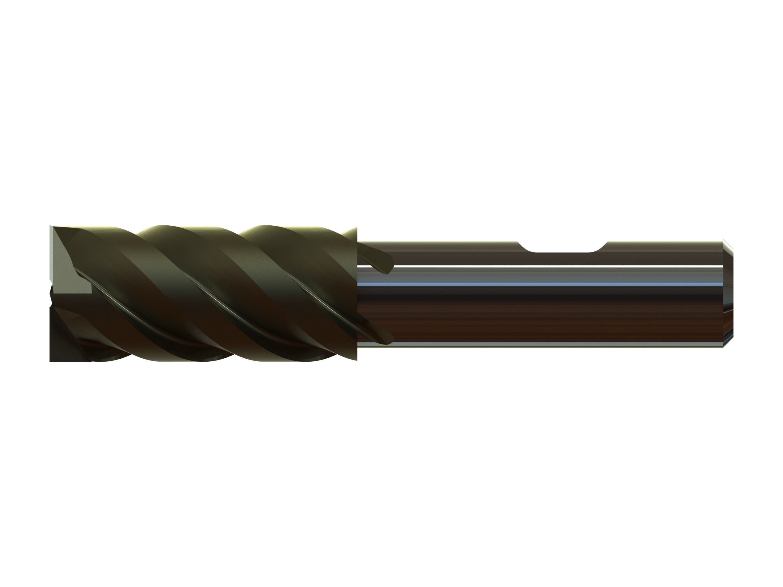 20mm Metric Single End Mill - 4 flutes 3D model_1