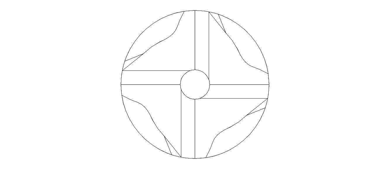 20mm Metric Single End Mill - 4 flutes 3D model_22