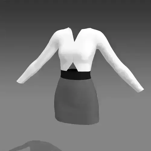 blouse  neckline slit and belt slit detail 