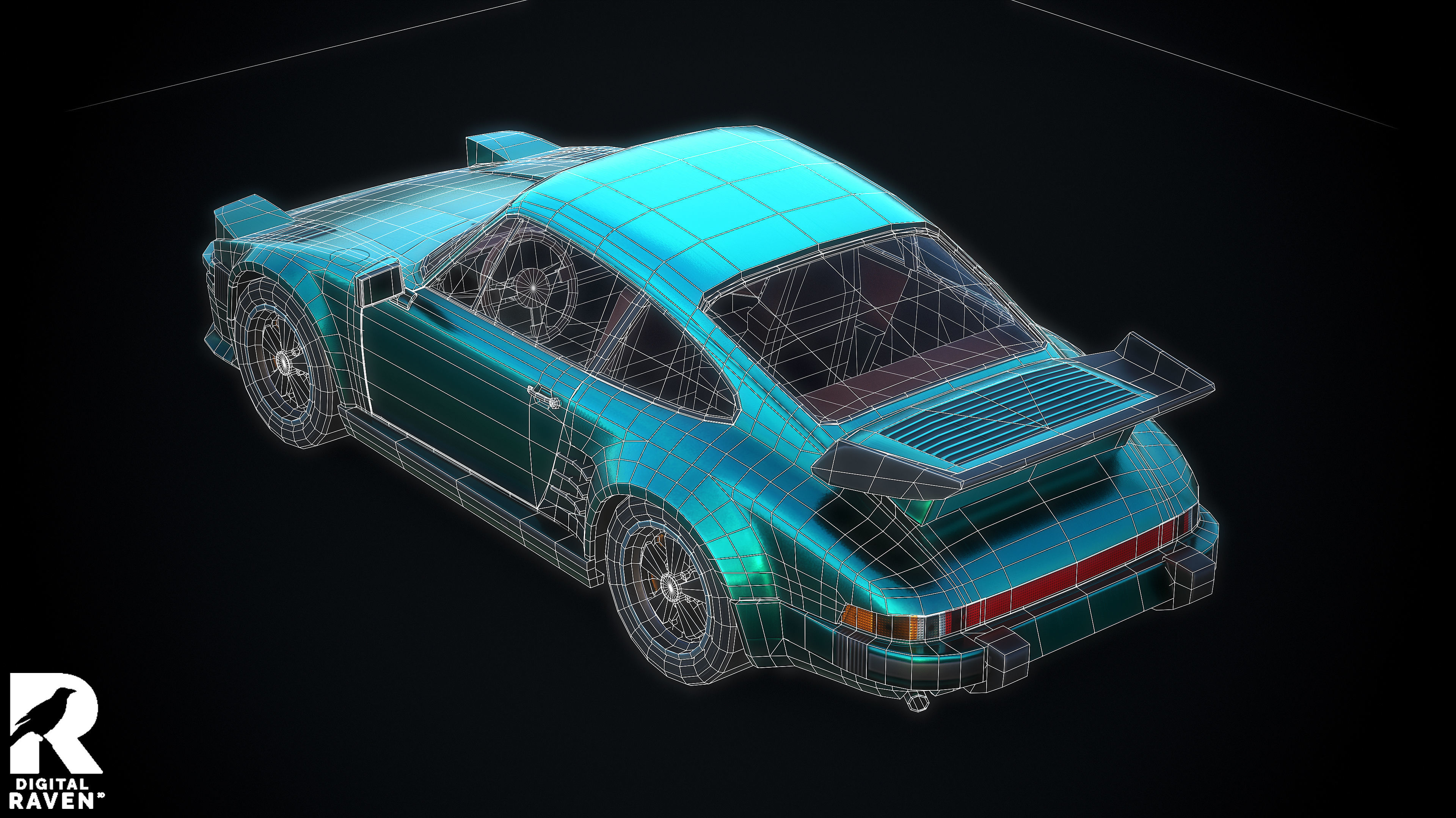 Porsche 911 Slantnose Authentic Car Game Ready Low-poly 3D model_9