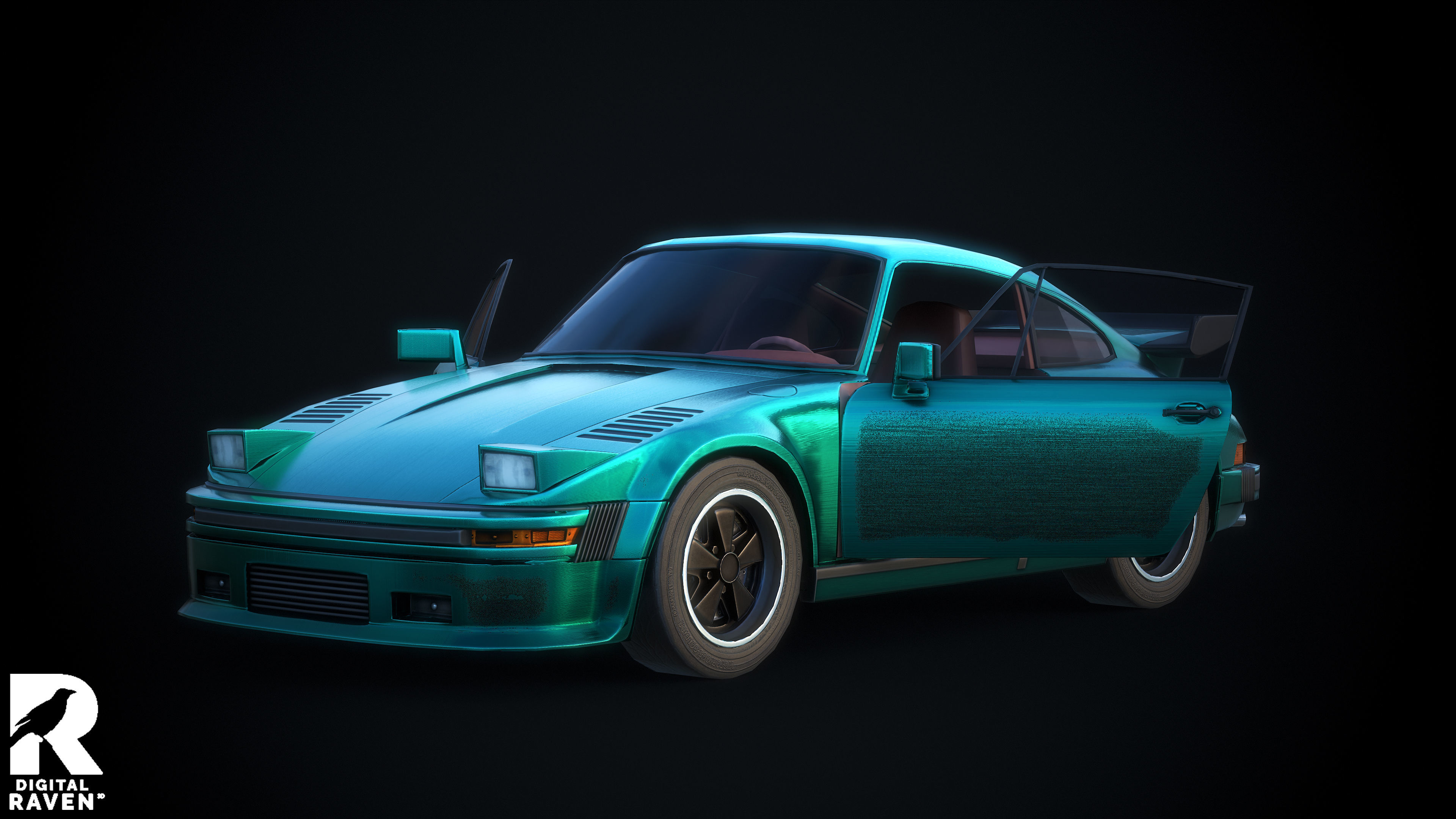 Porsche 911 Slantnose Authentic Car Game Ready Low-poly 3D model_4