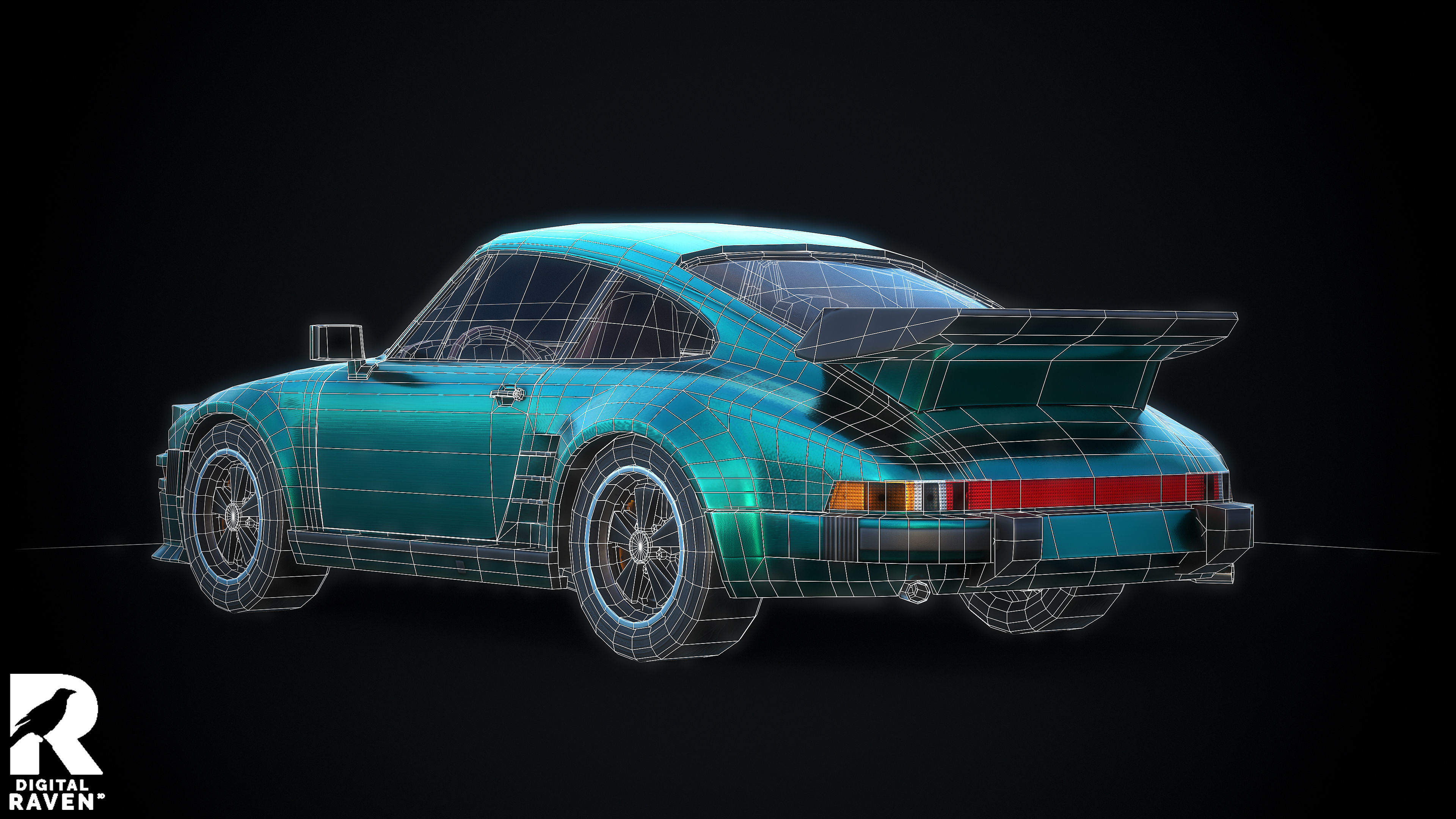 Porsche 911 Slantnose Authentic Car Game Ready Low-poly 3D model_7