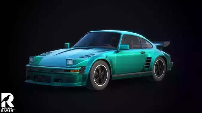Porsche 911 Slantnose Authentic Car Game Ready Low-poly 3D model
