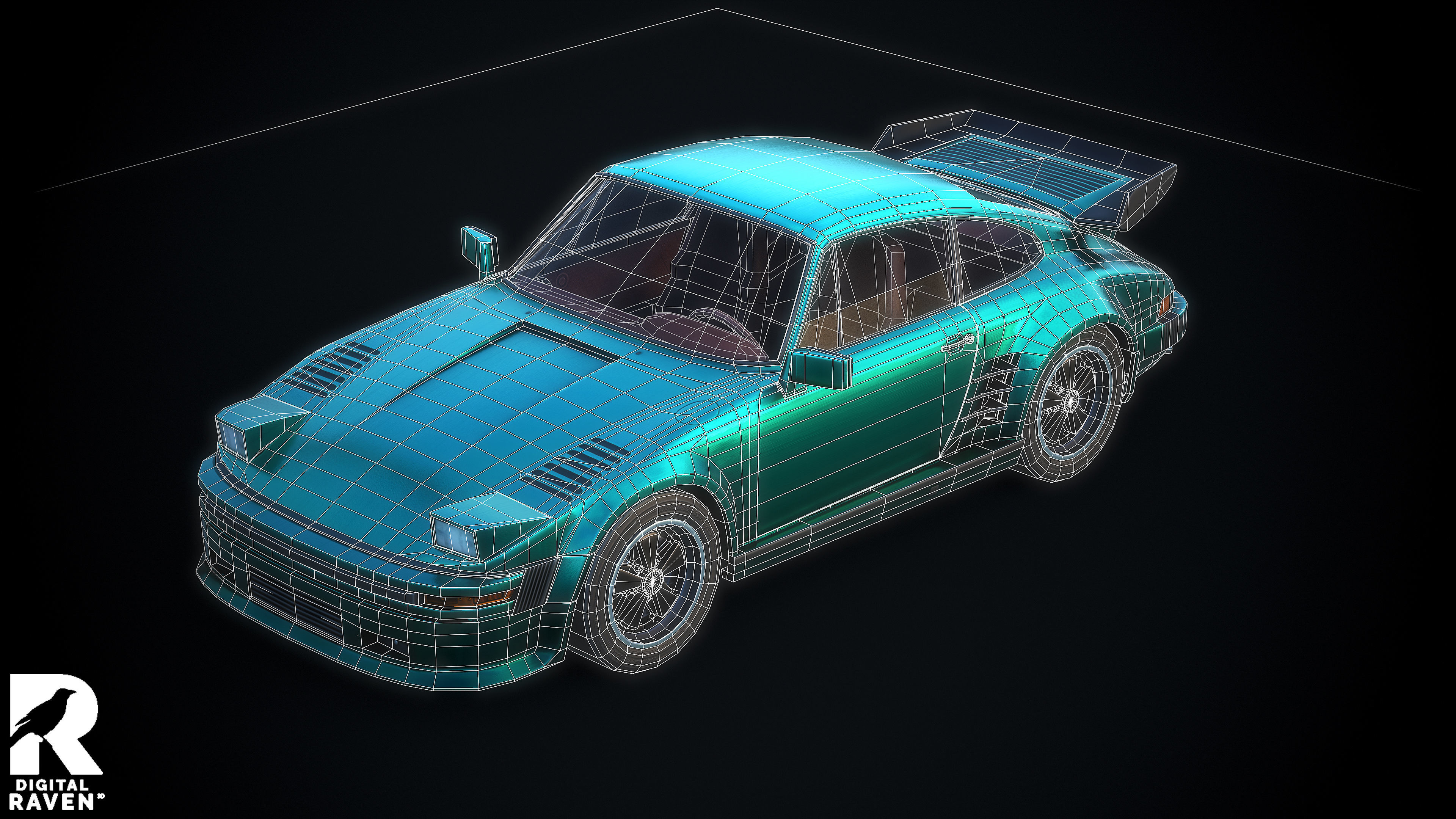 Porsche 911 Slantnose Authentic Car Game Ready Low-poly 3D model_8