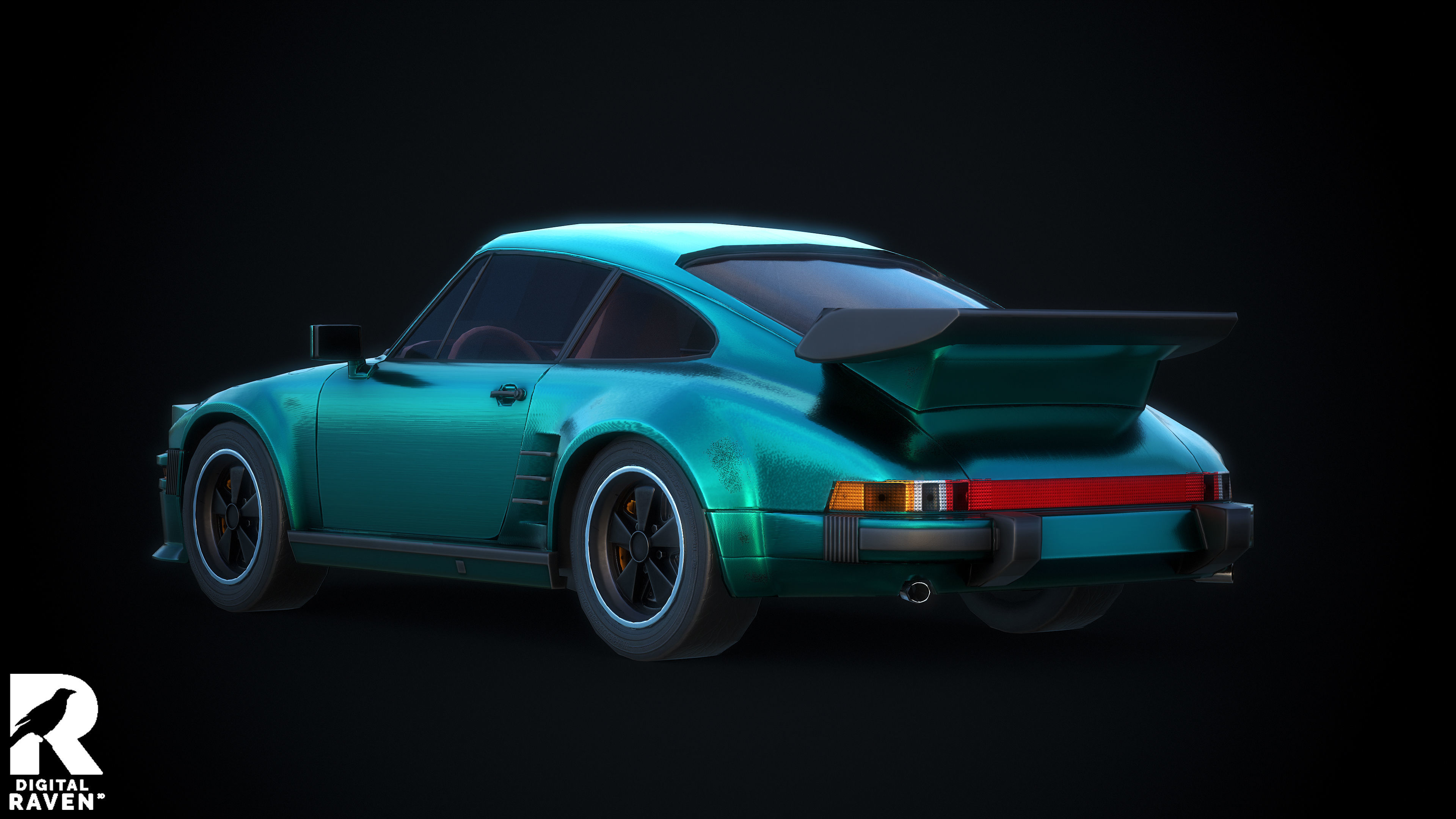 Porsche 911 Slantnose Authentic Car Game Ready Low-poly 3D model_1