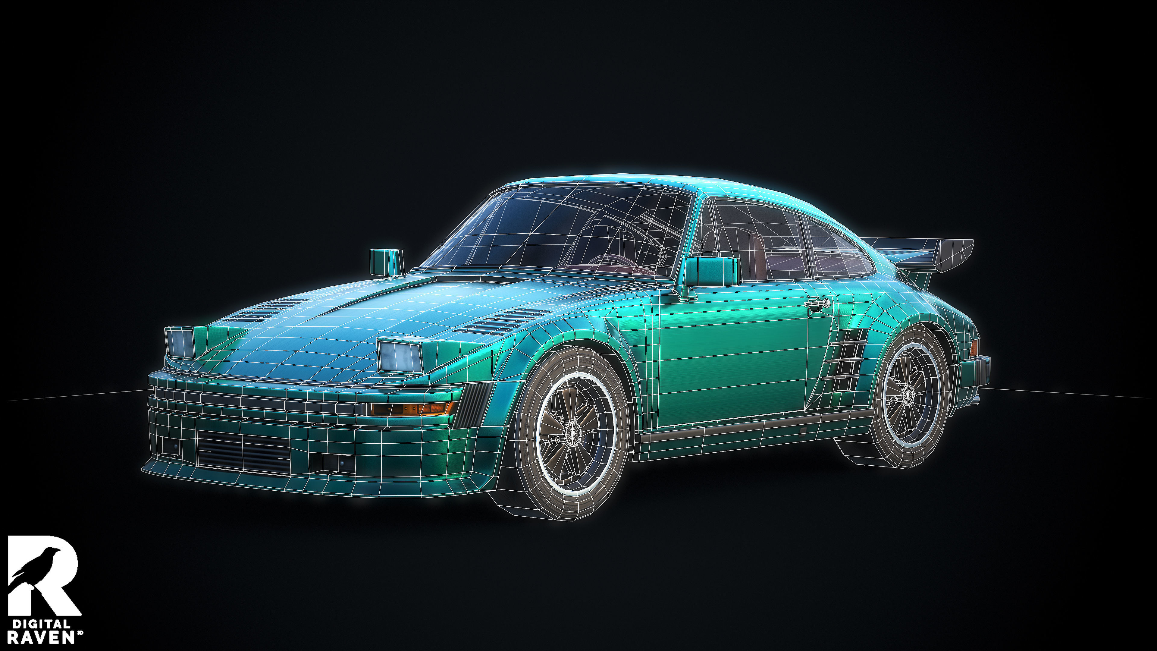 Porsche 911 Slantnose Authentic Car Game Ready Low-poly 3D model_6