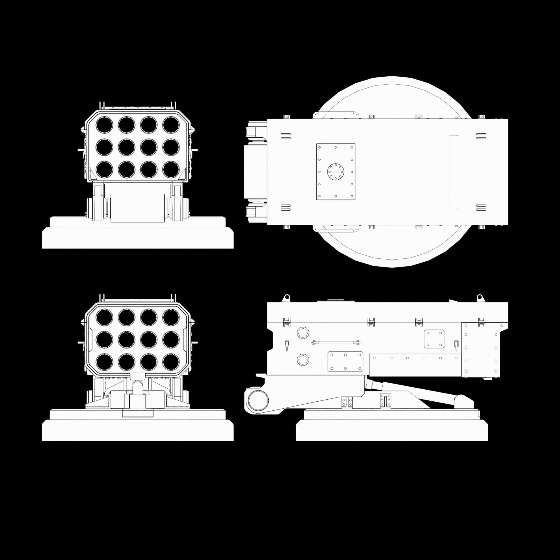sci-fi missile launcher M-12 3D model_7