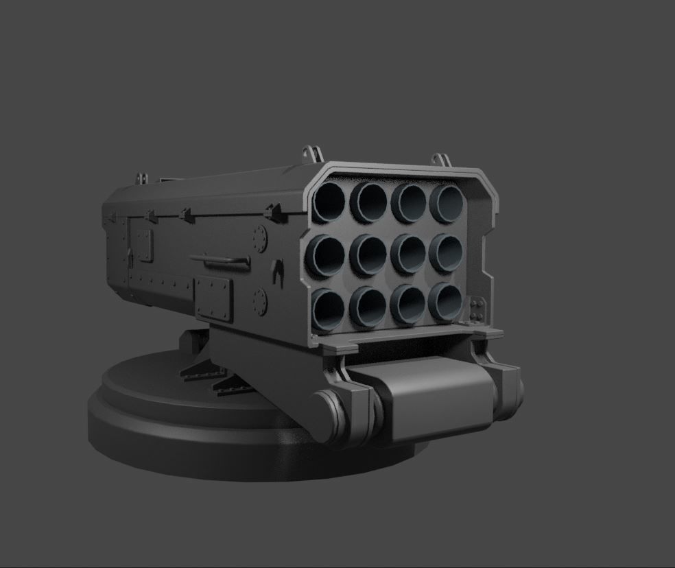 sci-fi missile launcher M-12 3D model_9