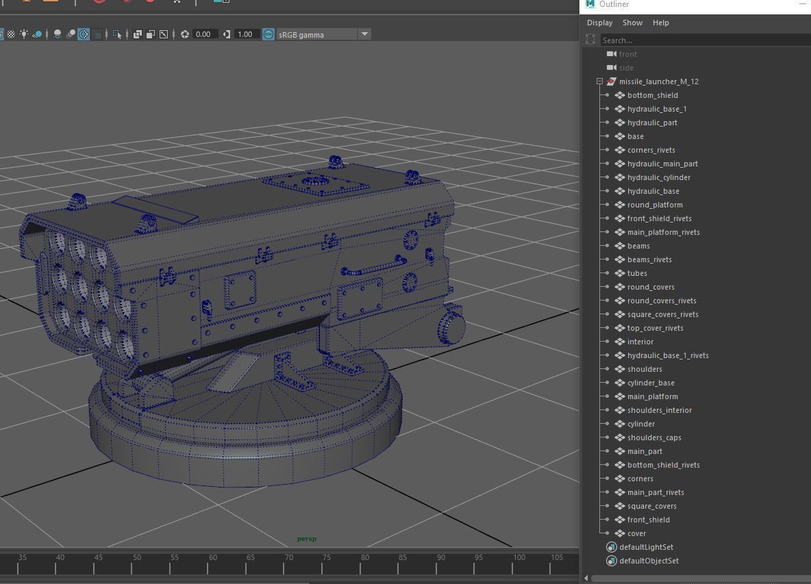 sci-fi missile launcher M-12 3D model_16