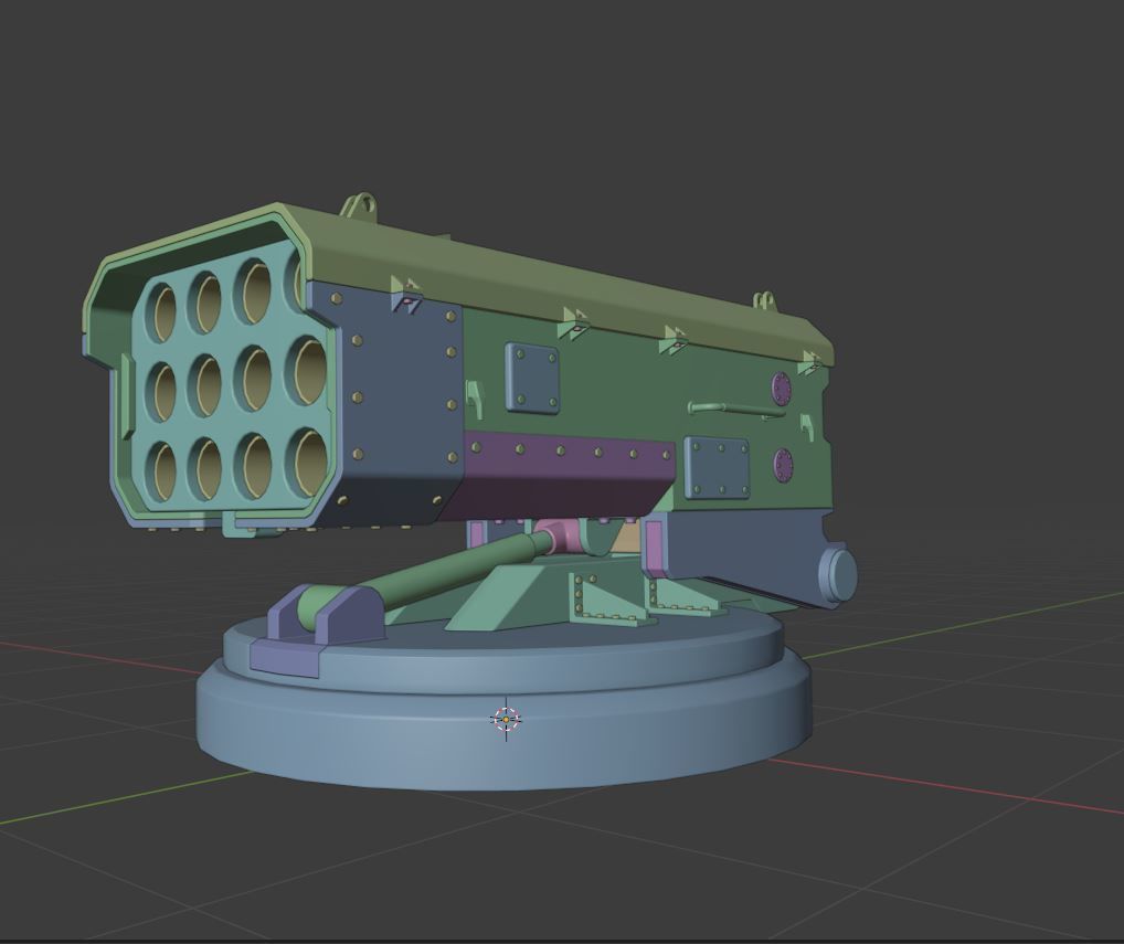 sci-fi missile launcher M-12 3D model_11