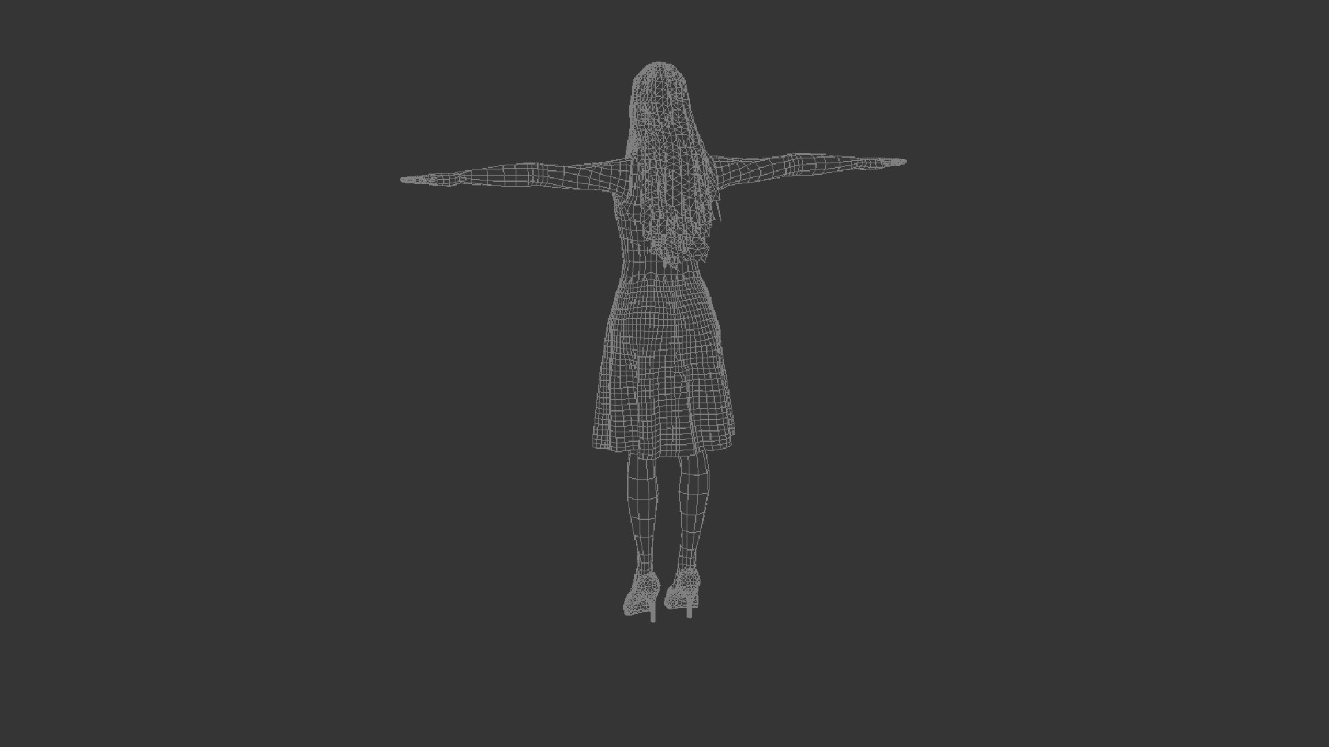 Barbie Low-poly 3D model_10