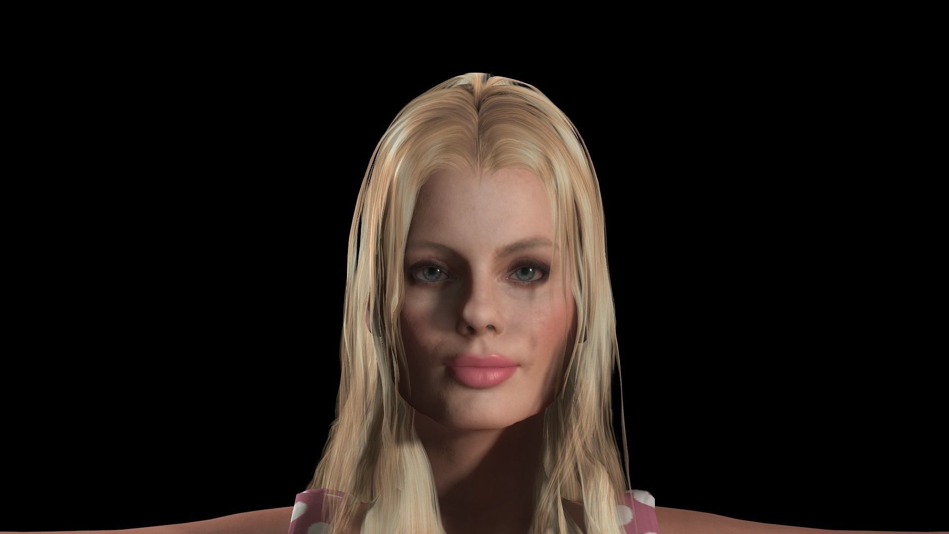 Barbie Low-poly 3D model_2