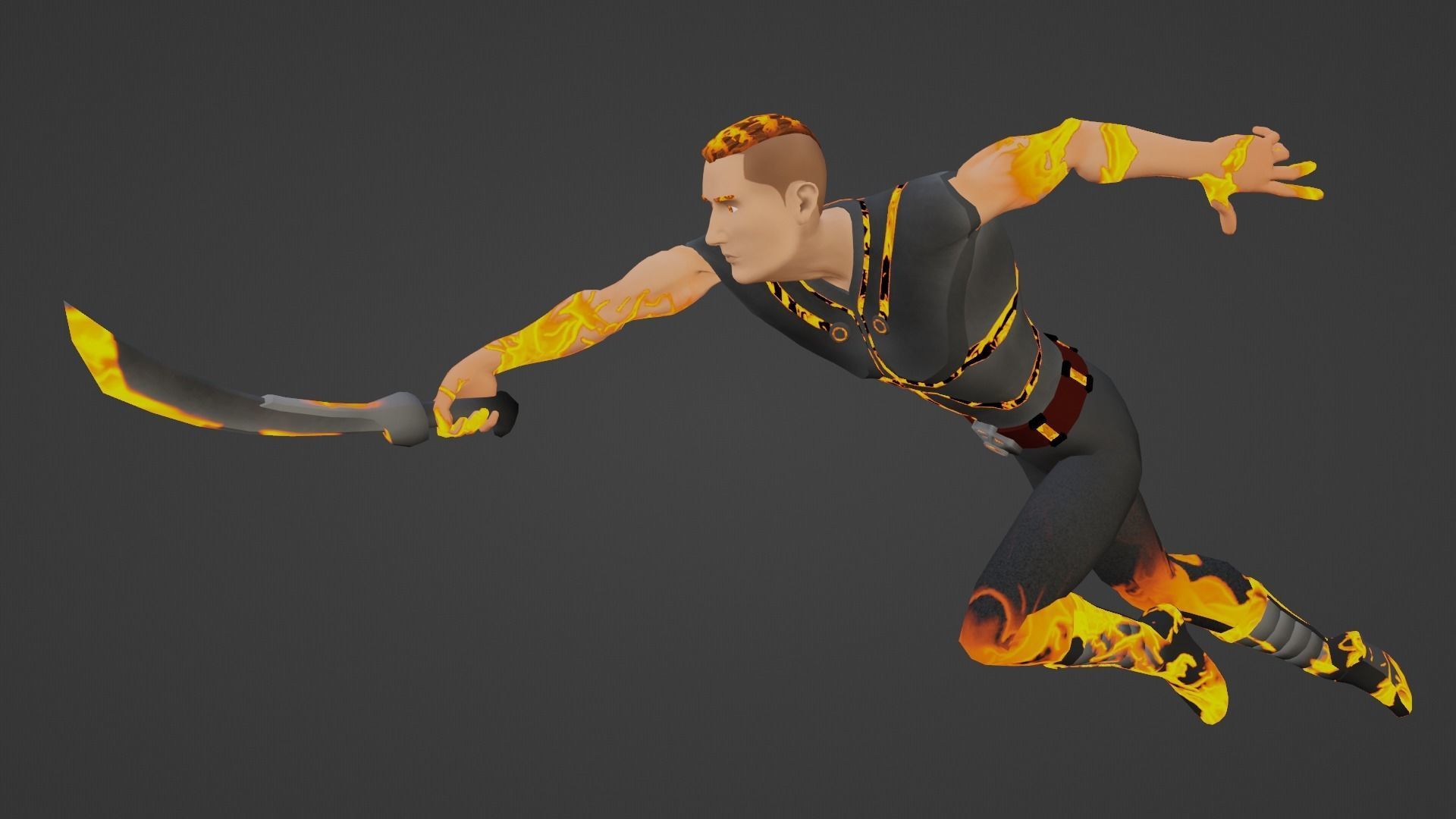 Hunter - Rigged and Animated Game Character - Unity URP Low-poly 3D model_5