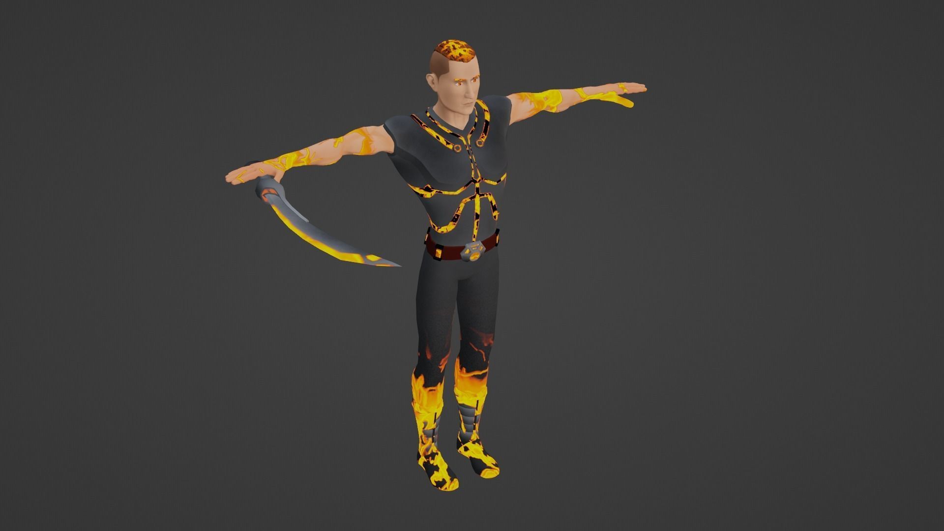 Hunter - Rigged and Animated Game Character - Unity URP Low-poly 3D model_8