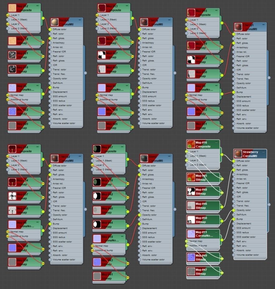 Basket with cherries and strawberries 3D model_18