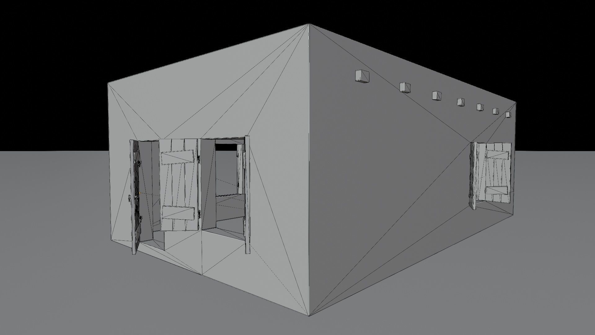 Desert ancient house with door  and window 1 Low-poly 3D model_14