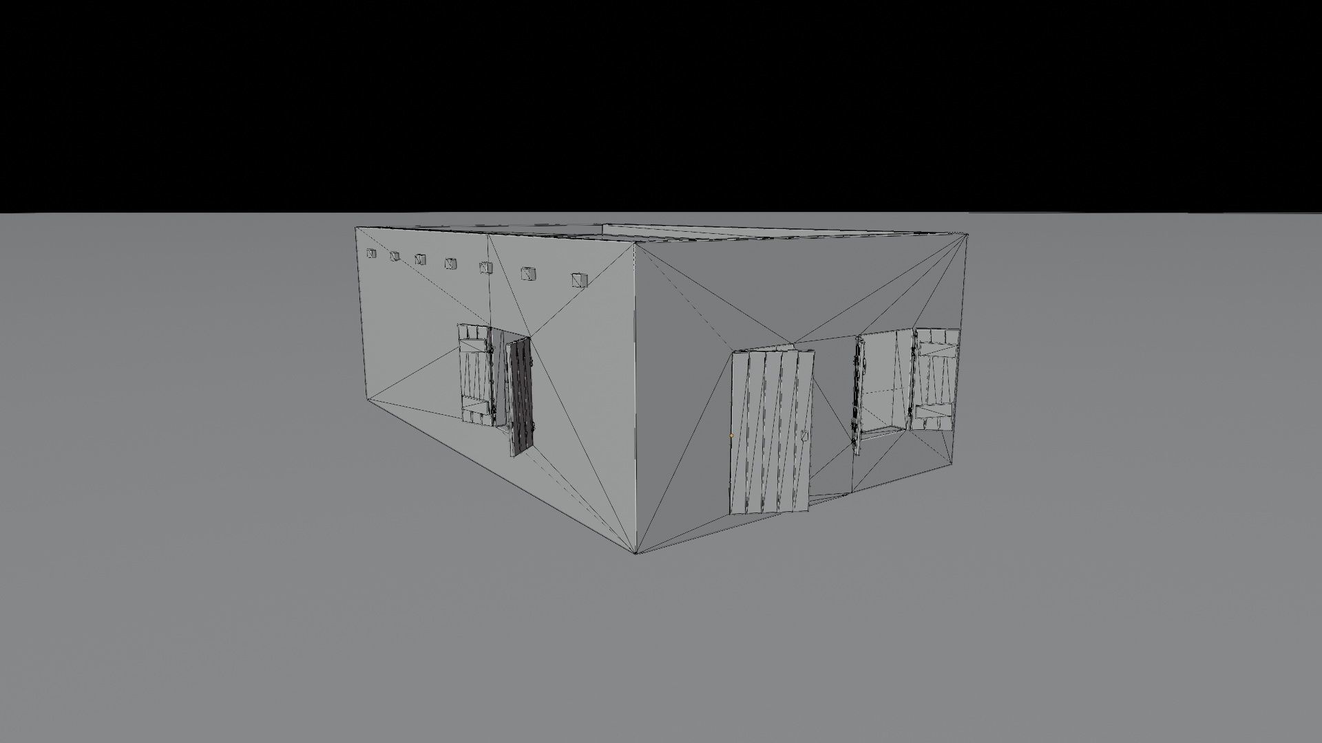 Desert ancient house with door  and window 1 Low-poly 3D model_12