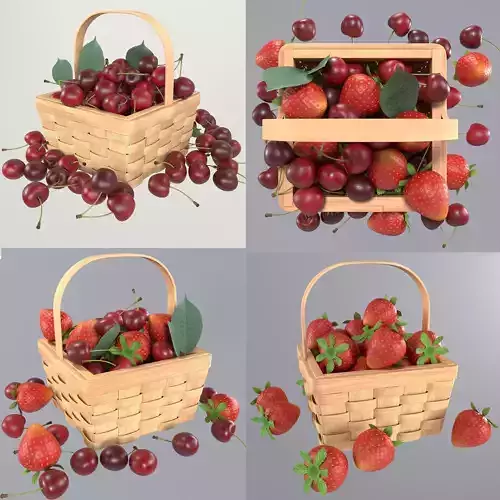 Baskets with berries