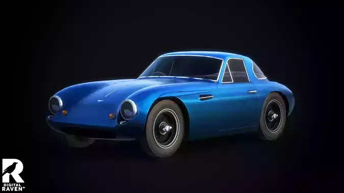 TVR Grantura Authentic Car Game Ready Low-poly 3D model