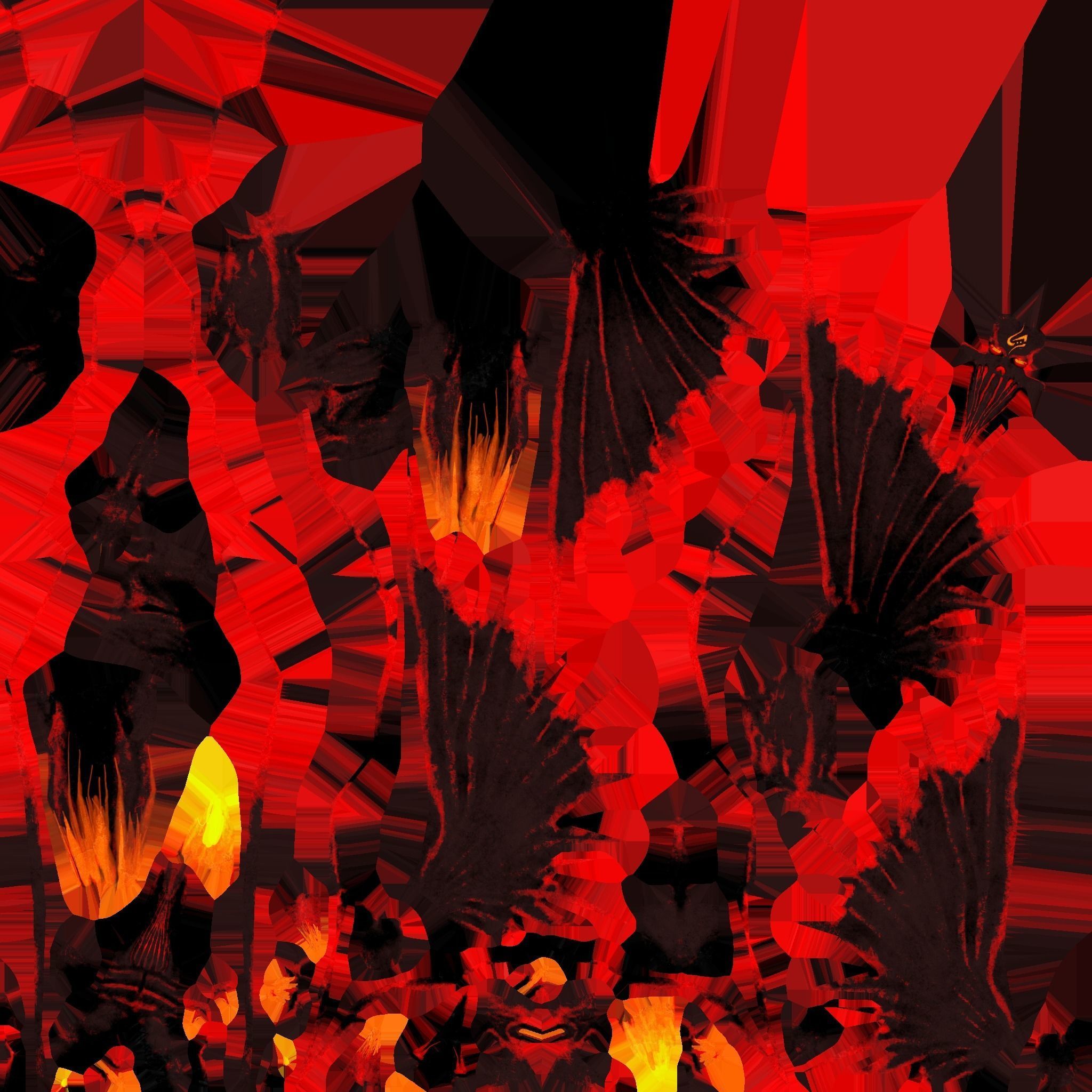 Black Beam character low poly modeling Low-poly 3D model_9