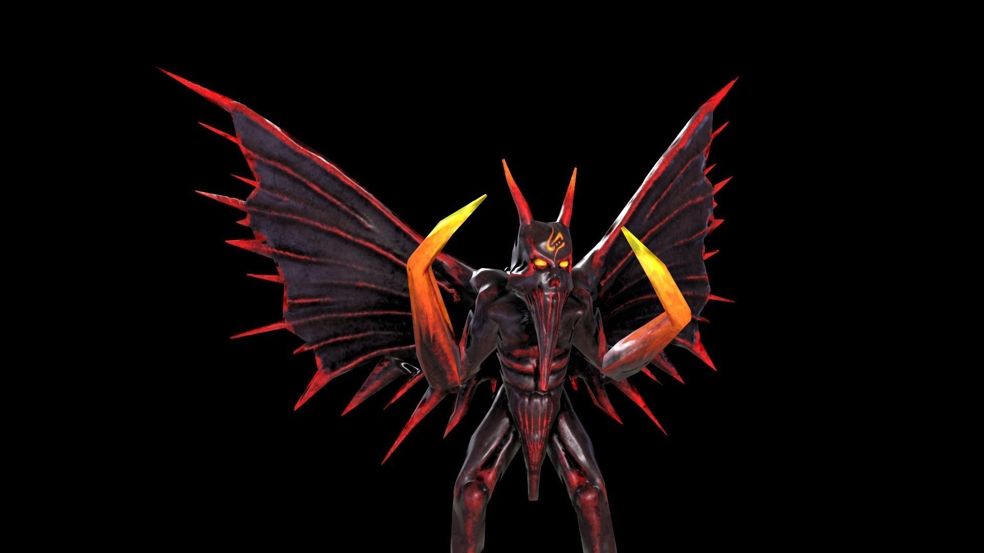 Black Beam character low poly modeling Low-poly 3D model_2