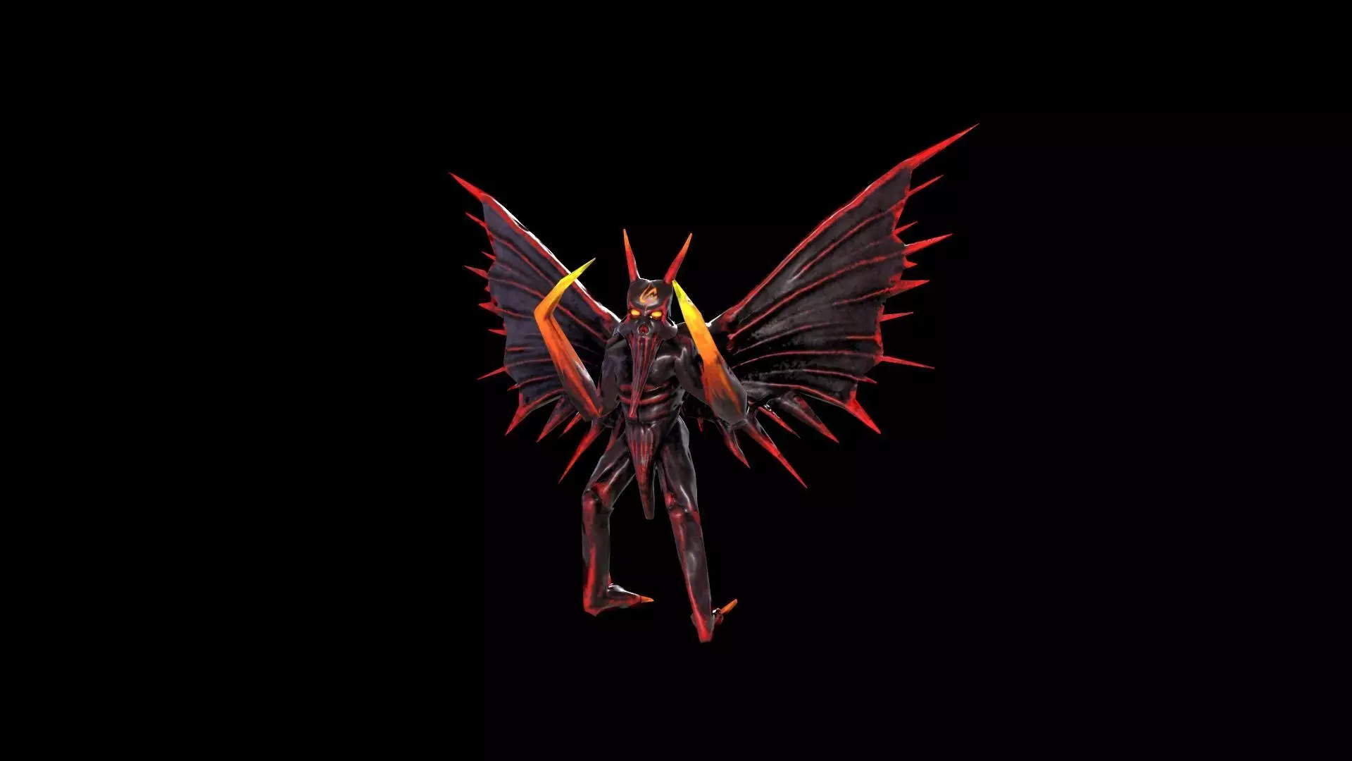 Black Beam character low poly modeling Low-poly 3D model_0