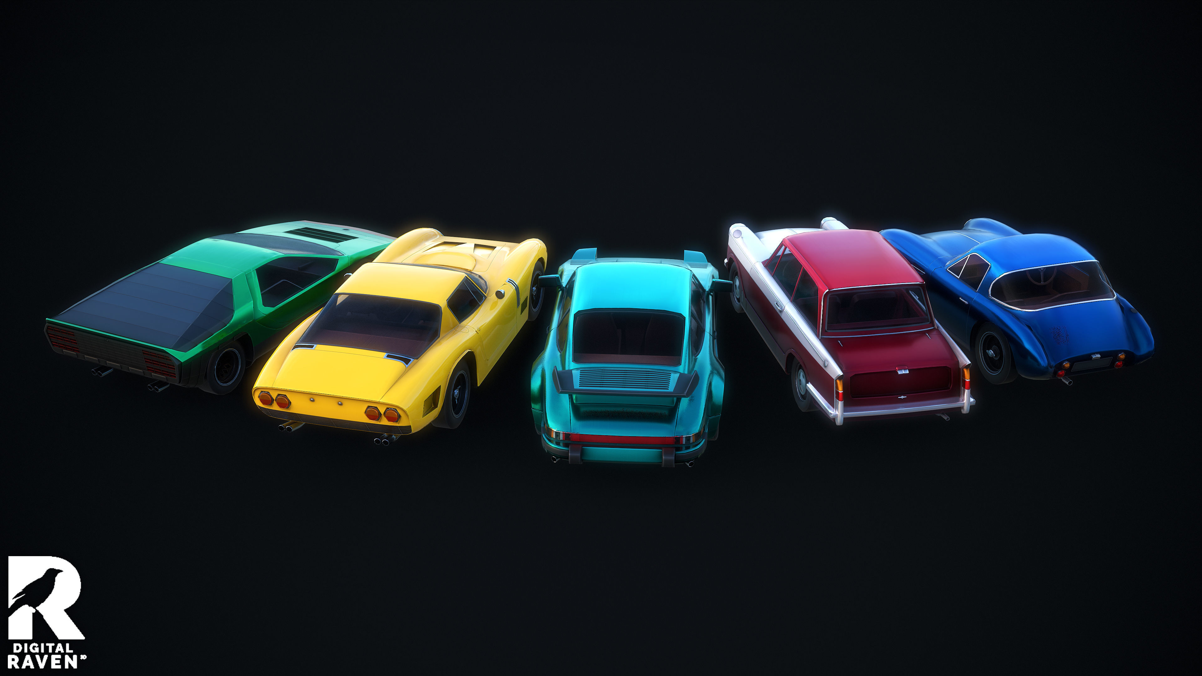  Authentic Car Pack 1 Game Ready 3D Model Collection_3