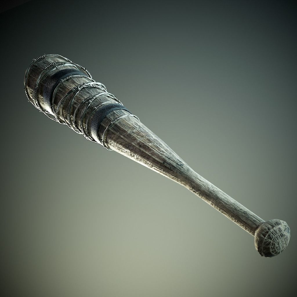 Baseball bat Low-poly 3D model_2