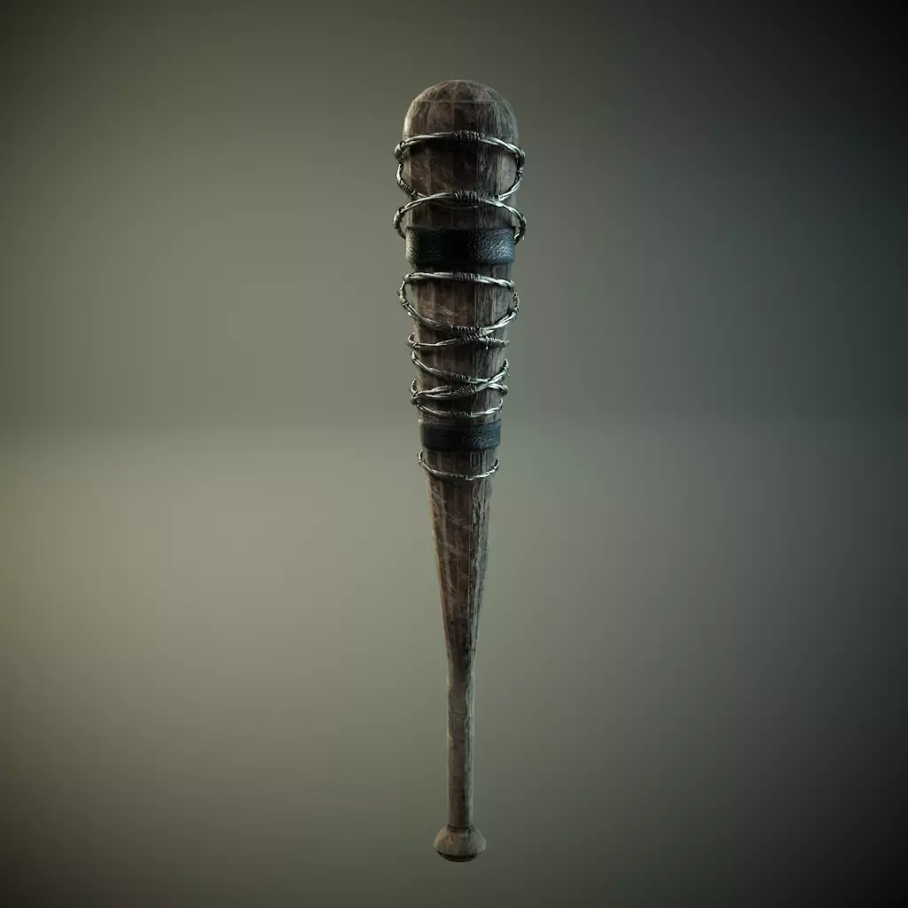 Baseball bat Low-poly 3D model_0