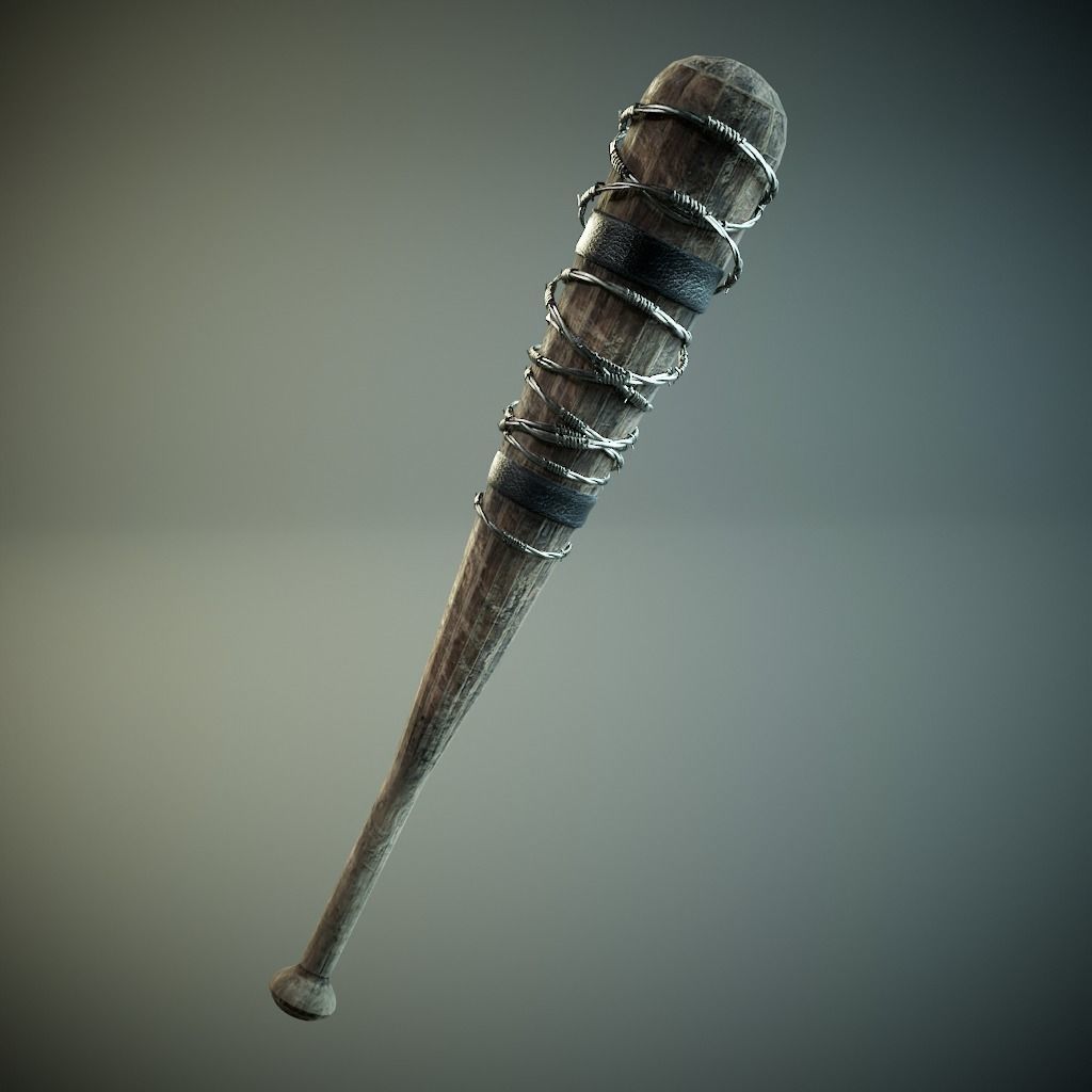 Baseball bat Low-poly 3D model_1