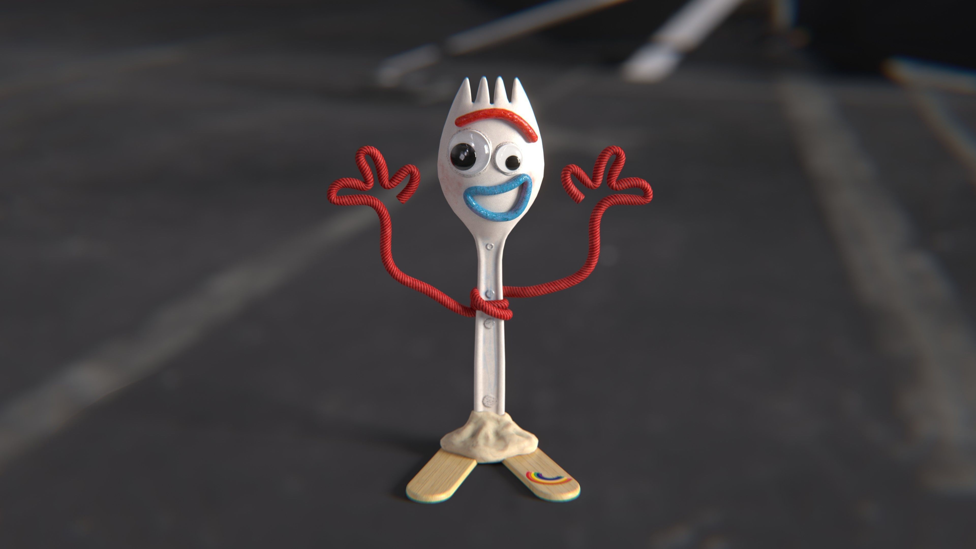 Toy Forky Low-poly 3D model_8