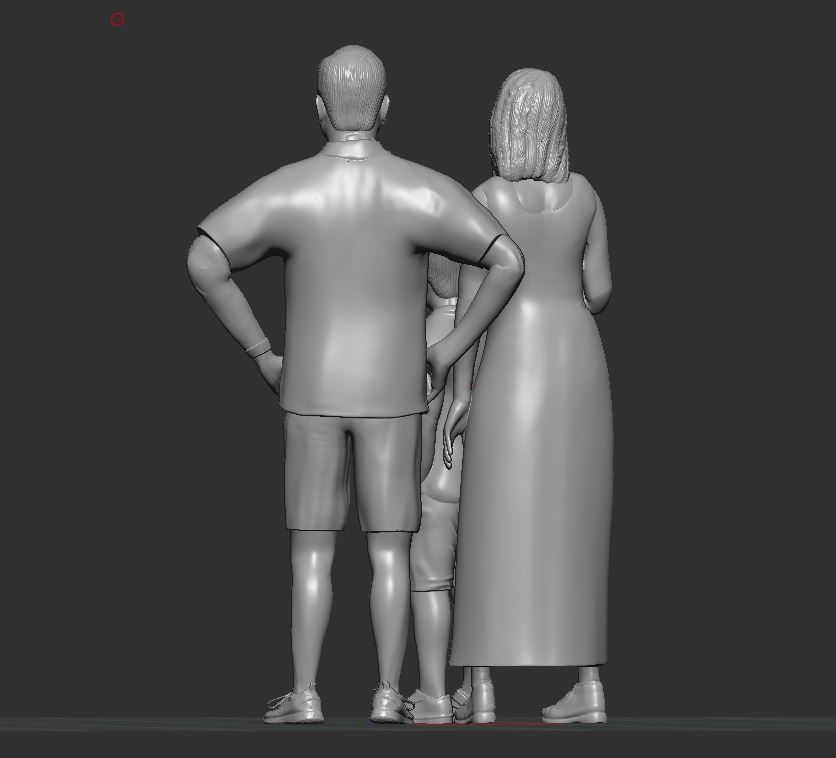 family miniature  3D print model_1