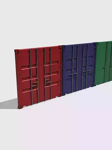 Diorama Shipping Container front x3 versions 3D print model