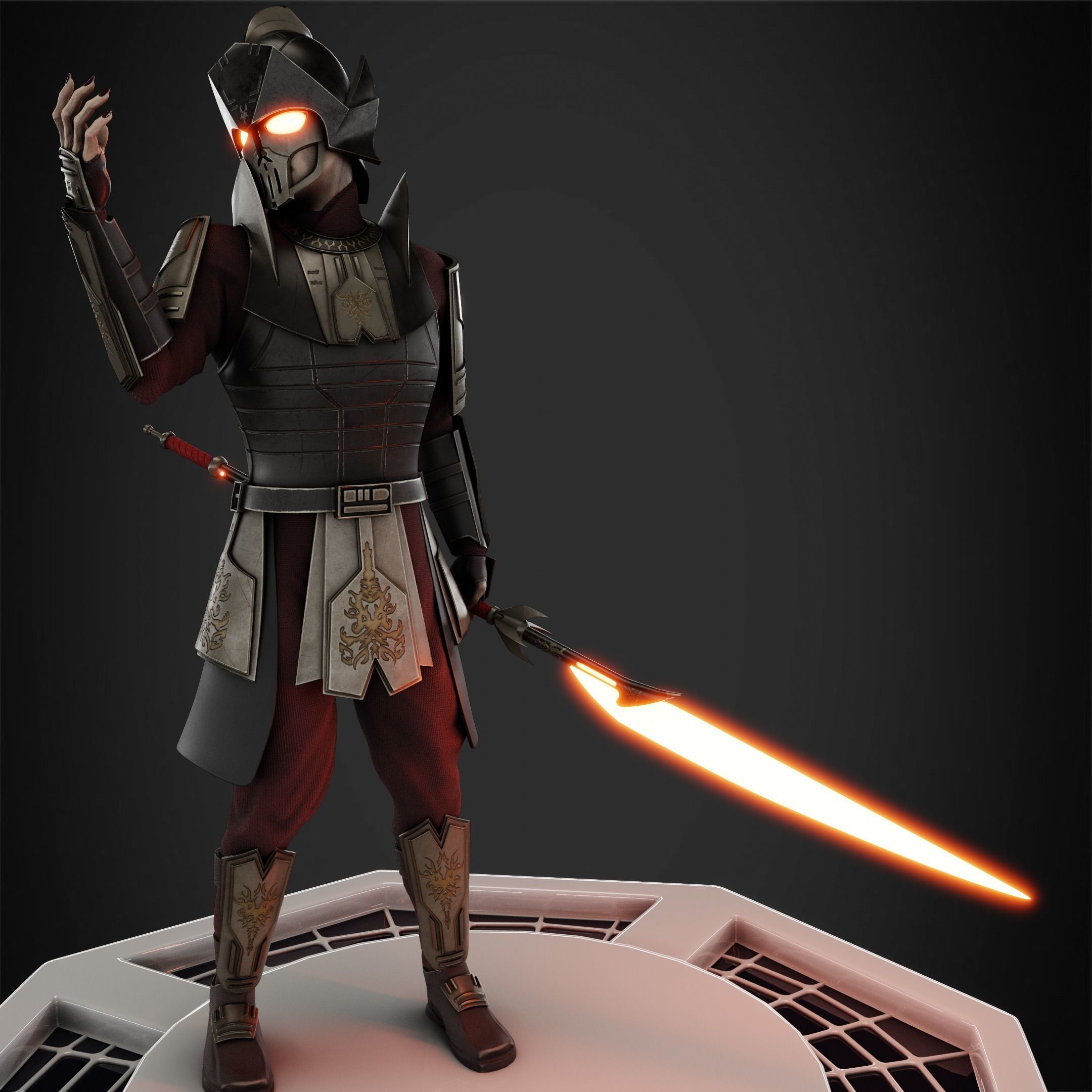 Star Wars Darth Bane Miniature 3D print model_3