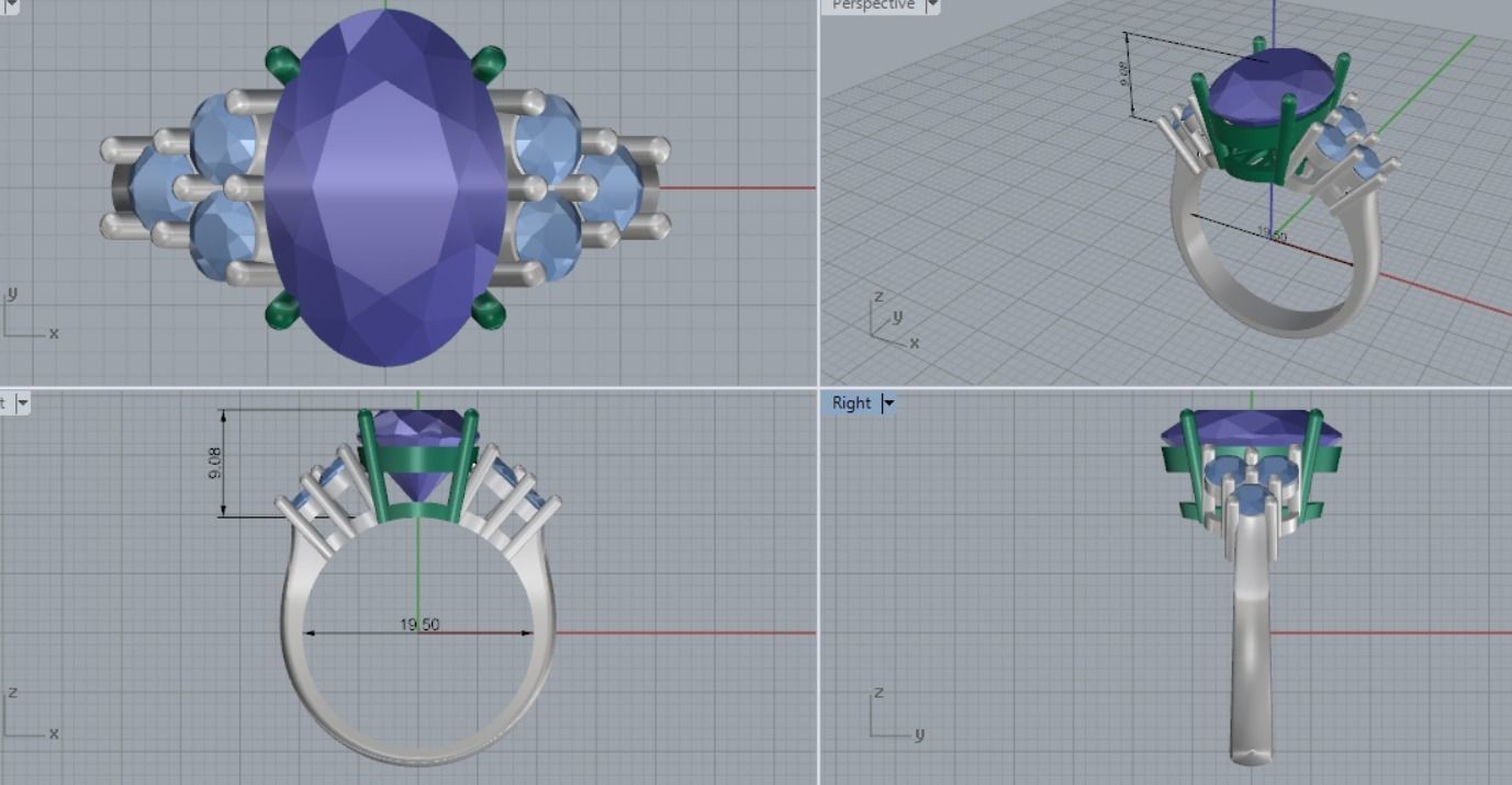 engagement rings 3D print model_4