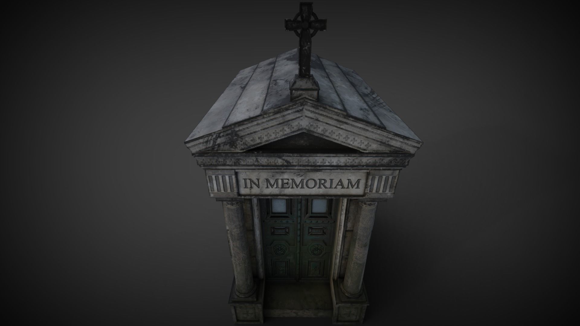 Cemetery Mausoleum 01 Low-poly 3D model_23