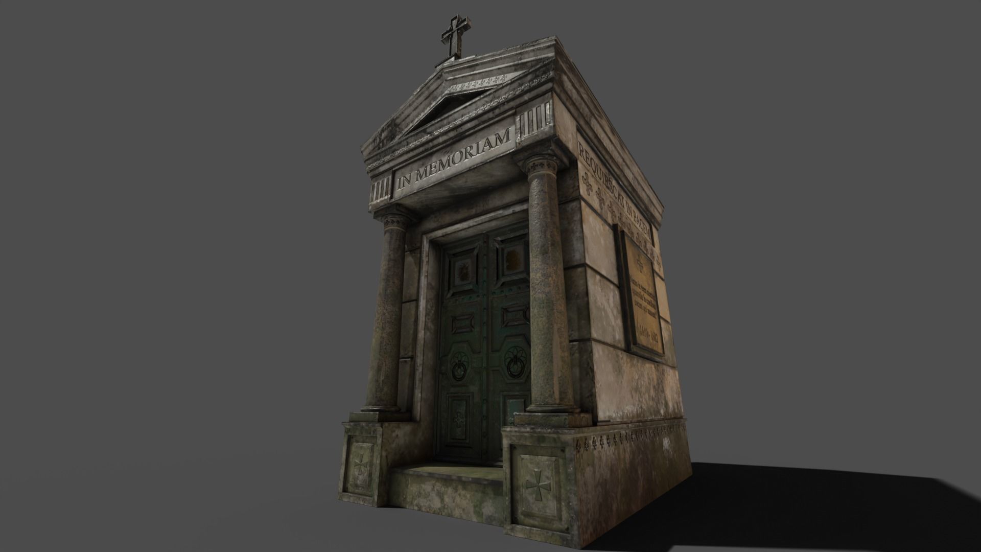 Cemetery Mausoleum 01 Low-poly 3D model_21