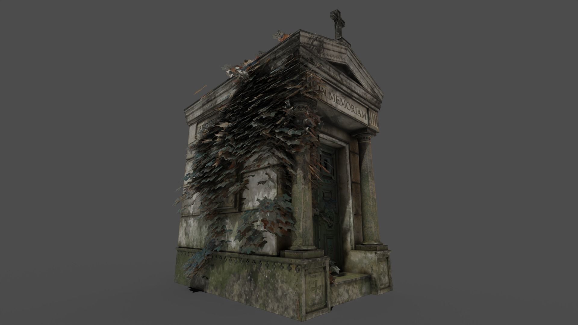 Cemetery Mausoleum 01 Low-poly 3D model_14