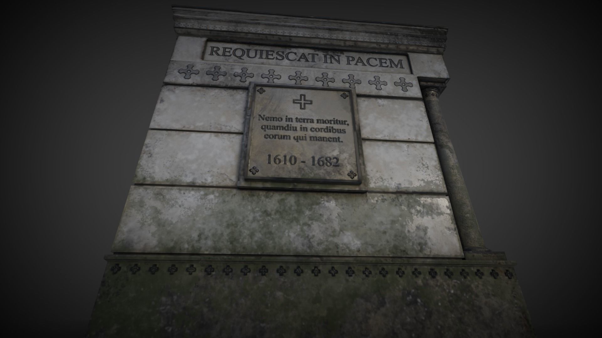 Cemetery Mausoleum 01 Low-poly 3D model_24