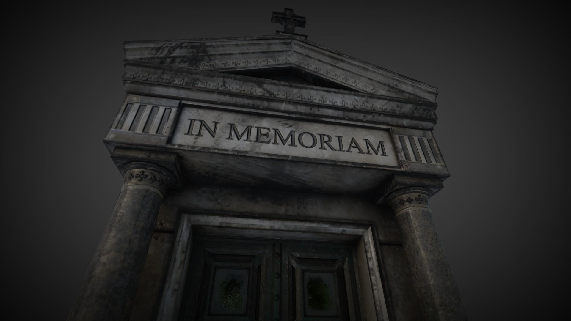 Cemetery Mausoleum 01 Low-poly 3D model_22