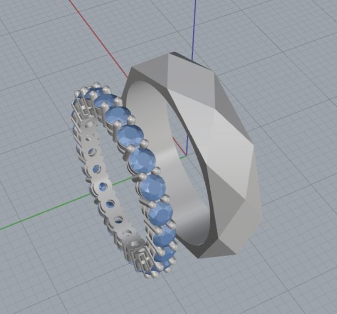wedding ring 3D print model_8