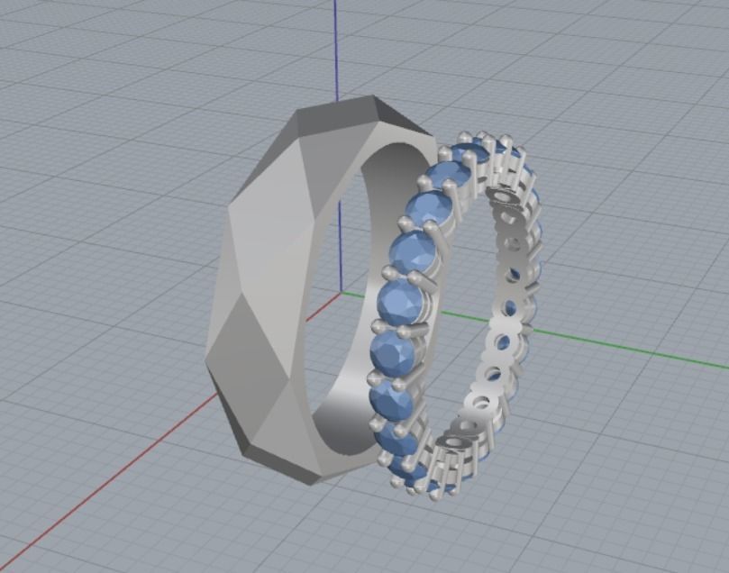 wedding ring 3D print model_12