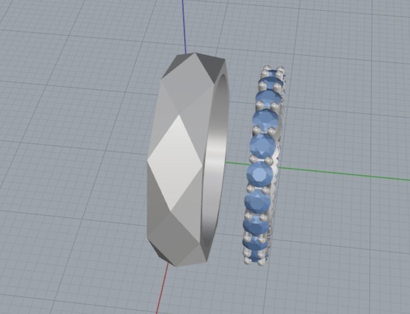 wedding ring 3D print model_10