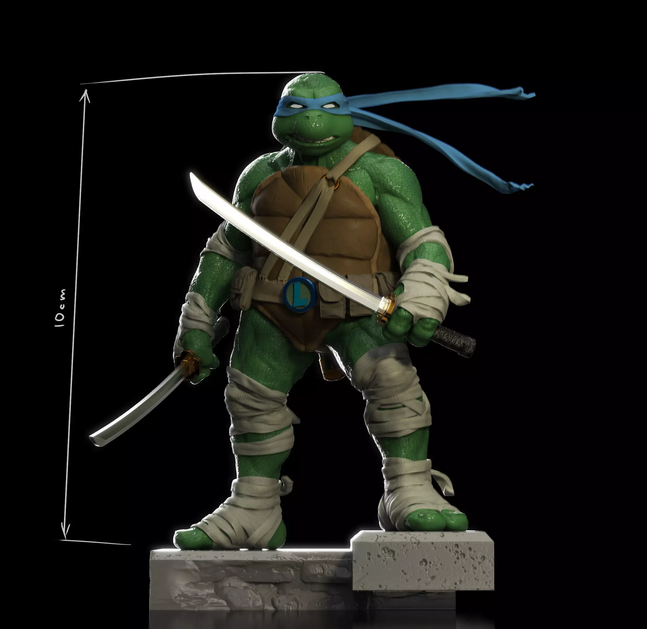 LEONARDO TURTLES 3D print model_0