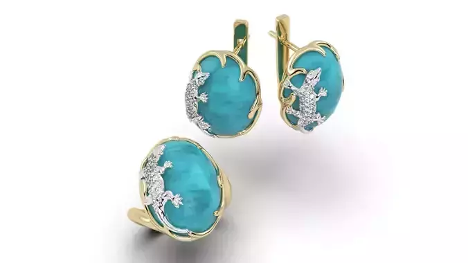 ring earrings Lizards