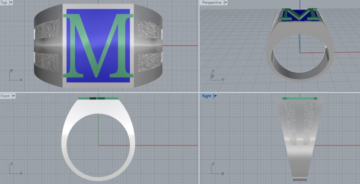 Man ring 3D print model_8